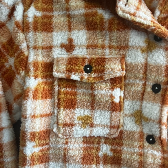 Orange Plaid Hidden Mickey Mouse Shacket - Picture 3 of 3